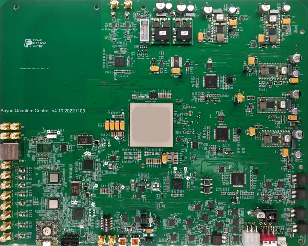 Anyon quantum control electronics — a custom microwave pulse-generation and readout circuit board