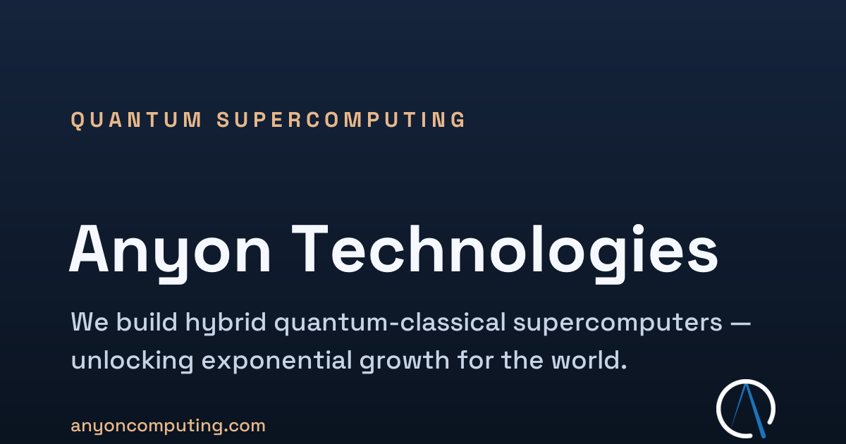 Anyon Computing open quantum control system on NVIDIA NVQLink
